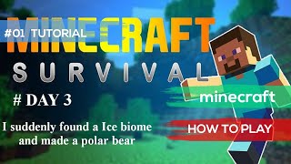 I suddenly found a Ice biome and make a polar bear😱minecraft [upl. by Elia234]