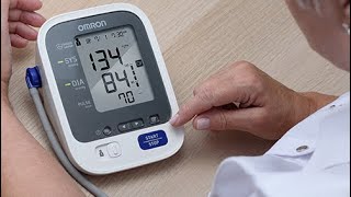 Omron Blood Pressure Monitor HEM7124 how to use [upl. by Rramel700]