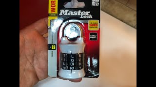 Master Lock 1535DWD Locker Lock Set Your Own Word Combination Padlock 1 Pack Colors May Vary GiZ WiZ [upl. by Adianez]