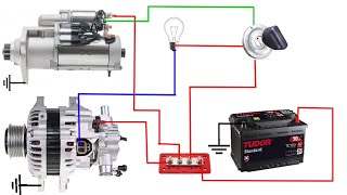 Starter Motor And Alternator Wiring ✅️💯💯 [upl. by Bernadette132]