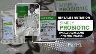 Herbalife Nutrition Part1 Simply Probiotic Bacillus Coagulans Probiotic Powder [upl. by Dail]