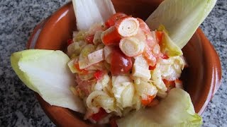 Ensalada de endivias con vinagreta de mostaza » Sabe que Alimenta [upl. by Amalee]