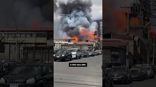 Historical Catholic Church In Chile Collapse In Flames😱news viralshorts [upl. by Nus]