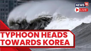 Live  South Korea Typhoon 2023  Typhoon Khanun Barrels To South Korea  Typhoon In South Korea [upl. by Aubrette390]