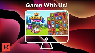 Playing Heroes of Match 3  Game With Us Kongregate Livestream [upl. by Carmita]