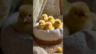 Yellow chicks chirpingCute chick sound Baby chicken shortbirds cuteanimals youtubeshorts [upl. by Jaclin]