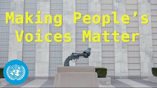 Making People’s Voices Matter  Artificial Intelligenceassisted Digital Dialogues  United Nations [upl. by Latimore]