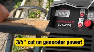 Using YesWelder Cut65 with a Generator Will It Work [upl. by Nesnah]