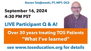 quotWhat Ive learnedquot 30 years treating Thoracic Outlet Syndrome patients [upl. by Gardia]