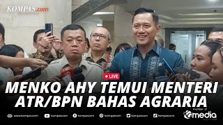 🔴LIVE  Menko Infrastruktur AHY Temui Menteri ATRBPN Nusron Wahid Bahas Apa [upl. by Joette]