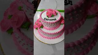 Strawberry flavour cake designcakedecoration youtubeshorts cakedesign shortsfeed shorts [upl. by Enyamrahs]