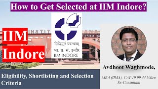 IIM Indore Shortlisting Criteria  CAT 2023 Results  CAT 2024  Eligibility and Selection Criteria [upl. by Wilinski]