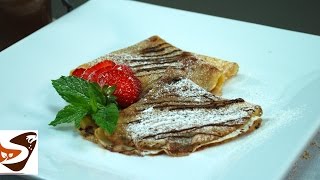 Crepes alla nutella per 2 e 4 persone  dolci veloci e facili crepes with Nutella [upl. by Barram]