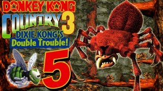 DONKEY KONG COUNTRY 3 🦍 5 Spinnenboss Arich amp Warpfässer Kremwood Forest [upl. by Alyacim]