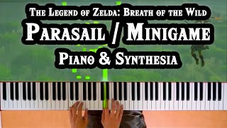 Zelda Breath Of The Wild  MinigameParasail Music Piano amp SynthesiaHow To PlayPiano Tutorial [upl. by Inga]