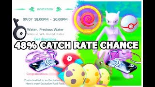 MEWTWO CATCH RATE UP TO 48  EXCLUSIVE RAID PASS POKEMON GO  CATCHING UNOWN  NEW 10K5K amp 2K EGGS [upl. by Anthiathia257]