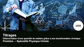 Titrages colorimétriques  1ERE  Spé CHIMIE [upl. by Sholom]