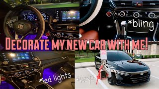 DECORATE MY CAR WITH ME  NEW 2021 HONDA ACCORD ✨ [upl. by Maryjane]