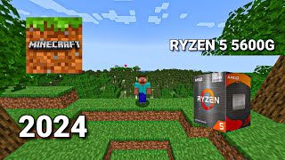 ASI ES EL RENDIMIENTO DE MINECRAFT CON EL RYZEN 5 5600G EN 2024 [upl. by Acinoda]