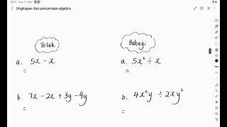 Permudahkan ungkapan dan selesaikan persamaan algebra [upl. by Amikahs]