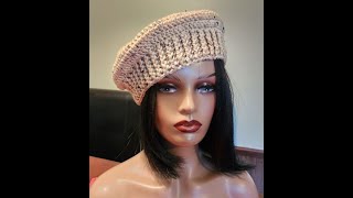 How to crochet an easy Beret written pattern in my Etsy shop [upl. by Kellda]