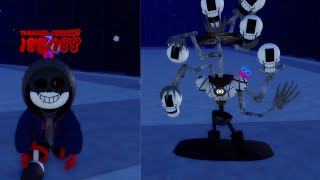 Dust Sansexe and HELPTALE PAPYRUS characters showcase sans funny boss rush [upl. by Ayekan]