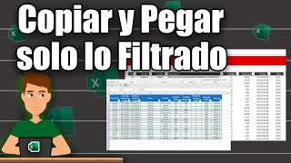 Como Copiar Y Pegar Celdas Filtradas En Excel [upl. by Ynnam]