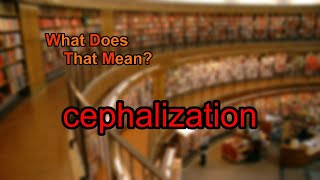 What does cephalization mean [upl. by Ikuy]