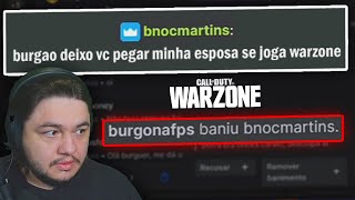 OFERECEU ESPOSA PRO BURGAO JOGAR WARZONE analisando remoção de ban na stream CORTES do BURGAO [upl. by Stormi617]