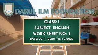 Class 1 English Worksheet1 [upl. by Netsoj140]