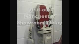 Stannah 420 stairlift Demonstration Centre Manchester [upl. by Pierro257]