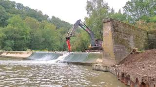 Six Mile Dam Demolition Timelapse [upl. by Atterehs161]