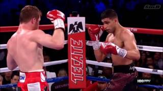 Saul Canelo Alvarez vs Amir Khan HD Highlights [upl. by Tahmosh]