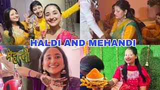 HALDI amp MEHANDI VLOG💛💚 [upl. by Rraval]