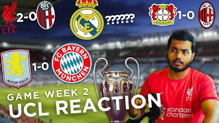 UCL GAMEWEEK 2 REACTION  KEY FIXTURES RESULTS POINTS TABLE [upl. by Eneleoj]