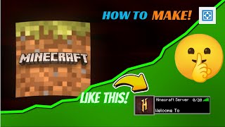 How To Make A Minecraft Server Like Hypixel in Aternos  How To Make Lobby in Aternos Server [upl. by Klinger541]