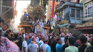 Rato machindranath jatra  Gabahal to Mangal bazar [upl. by Acirretahs538]