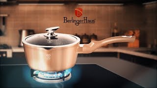 Berlinger Haus Metallic Line Rosegold Edition Sauce Pan With Lid Presentation BH1524N [upl. by Anoynek]