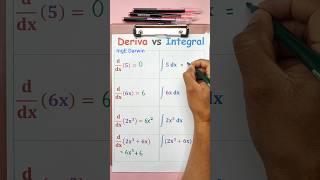 Derivada vs integral 🤔✌️ ingedarwin matemática [upl. by Nelyag368]