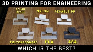 3D printing engineering parts PLA vs ASA vs PC vs PP vs nylon vs tough resin [upl. by Hera]