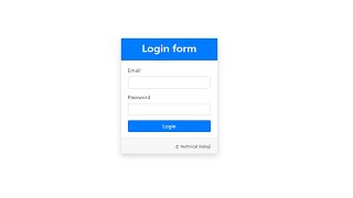 PHP and MySQL  How to create Login Form using HTML and Bootstrap 1 [upl. by Vevine]