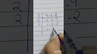 Lcm of 4 6 8  4 6 8 lcm  lcm of 4 6 8 by long division method lcm mathslcmandhcf [upl. by Janot]