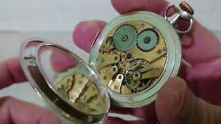 ANTIQUE TAVANNES STERLING POCKET WATCH [upl. by Bucky]