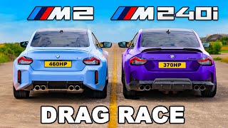 AWD BMW M240i v RWD BMW M2 DRAG RACE [upl. by Nido]