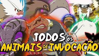 TODOS OS ANIMAIS DE INVOCAÇÃO EM NARUTO [upl. by Rog]