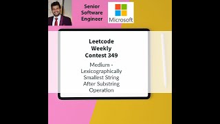 Leetcode Weekly contest 349  Medium  Lexicographically Smallest String After Substring Operation [upl. by Otecina321]