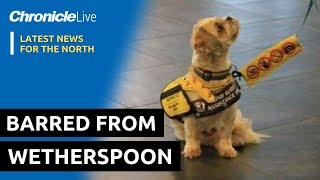 Disabled customer with assistance dog refused entry into Newcastle Wetherspoon [upl. by Ssidnac756]