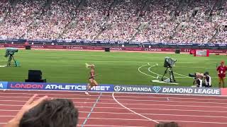 Keely hodgkinson wins 800m Gold wandadiamondleague london2024 [upl. by Aivatnahs128]