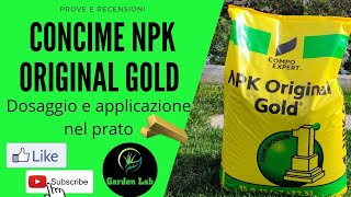 Concime NPK ORIGINAL GOLD Compo dosaggio per prato e come usare [upl. by Delphina]