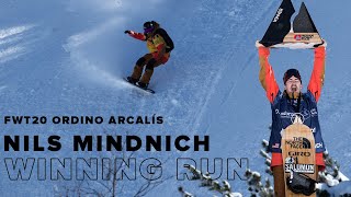 FWT20 Ordino Arcalís staged in Fieberbrunn  Nils Mindnich Snowboard Men Winning Run [upl. by Ihpen]